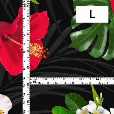 Hula Fabric / Hibiscus / JKH-646-BK