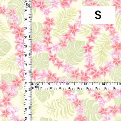 Hula Fabric / Plumeria Lei / JKH-648-CR