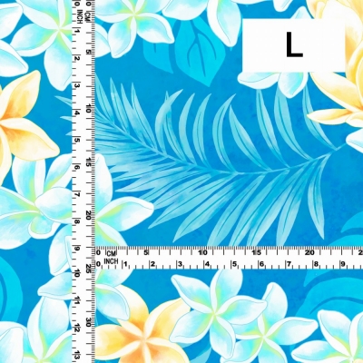 Hula Fabric / Plumeria Lei / JKH-648-LBL