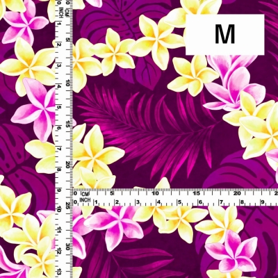 Hula Fabric / Plumeria Lei / JKH-648-PU