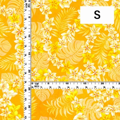 Hula Fabric / Plumeria Lei / JKH-648-YE