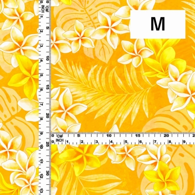 Hula Fabric / Plumeria Lei / JKH-648-YE