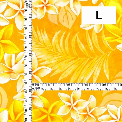 Hula Fabric / Plumeria Lei / JKH-648-YE