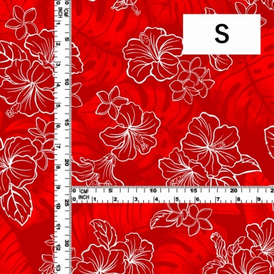 Hula Fabric / Hibiscus / JKH-652-RD