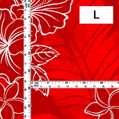 Hula Fabric / Hibiscus / JKH-652-RD