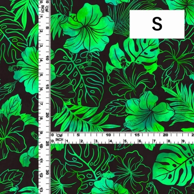 Hula Fabric / Hibiscus / JKH-654-BKGR