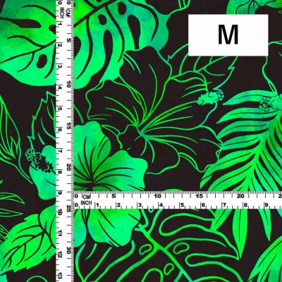 Hula Fabric / Hibiscus / JKH-654-BKGR