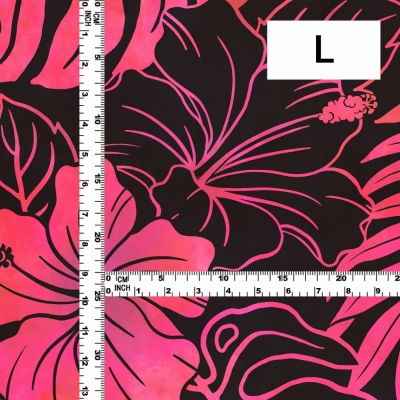 Hula Fabric / Hibiscus / JKH-654-BKPI