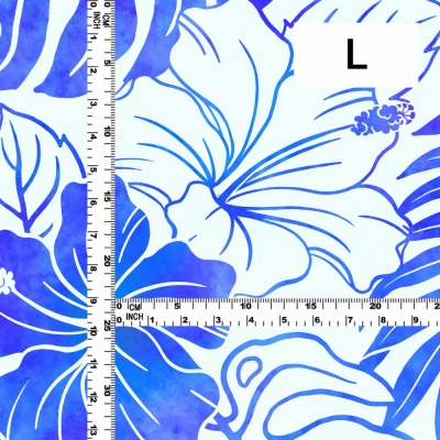 Hula Fabric / Hibiscus / JKH-654-WHBL