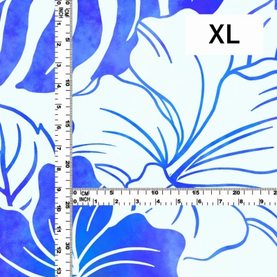 Hula Fabric / Hibiscus / JKH-654-WHBL