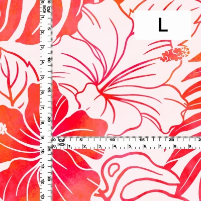 Hula Fabric / Hibiscus / JKH-654-WHRD
