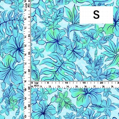 Hula Fabric / Hawaiian Flower / JKH-670-BL