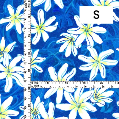 Hula Fabric / Tiare & Monstera / JKH-676-BL