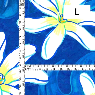 Hula Fabric / Tiare & Monstera / JKH-676-BL