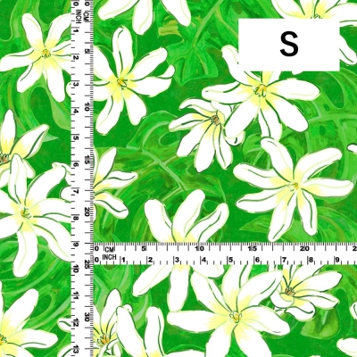 Hula Fabric / Tiare & Monstera / JKH-676-GR