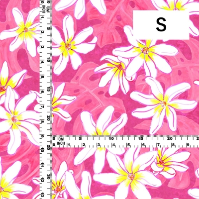 Hula Fabric / Tiare & Monstera / JKH-676-PI