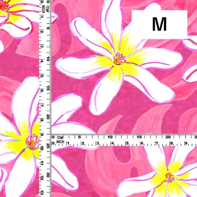 Hula Fabric / Tiare & Monstera / JKH-676-PI