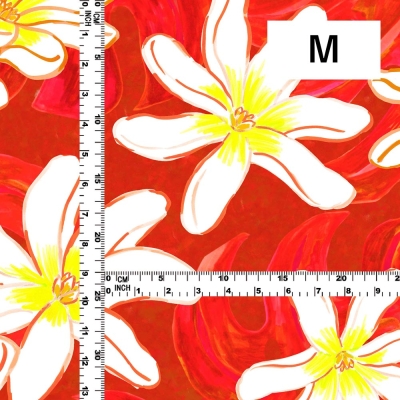 Hula Fabric / Tiare & Monstera / JKH-676-RD