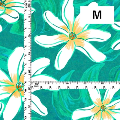 Hula Fabric / Tiare & Monstera / JKH-676-TBL