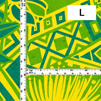 Hula Fabric / Kahiko & Lehua / JKH-680-YEGR