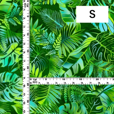 Hula Fabric / Hawaiian Leaf / JKH-682-DGR