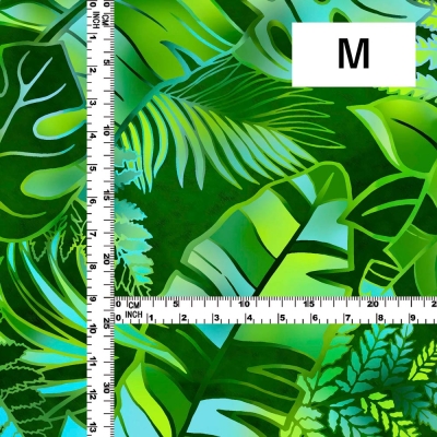 Hula Fabric / Hawaiian Leaf / JKH-682-DGR