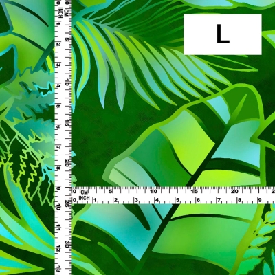 Hula Fabric / Hawaiian Leaf / JKH-682-DGR