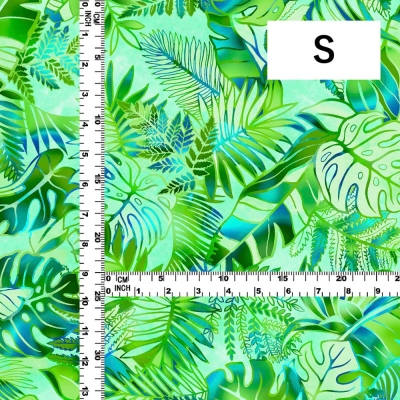 Hula Fabric / Hawaiian Leaf / JKH-682-GR
