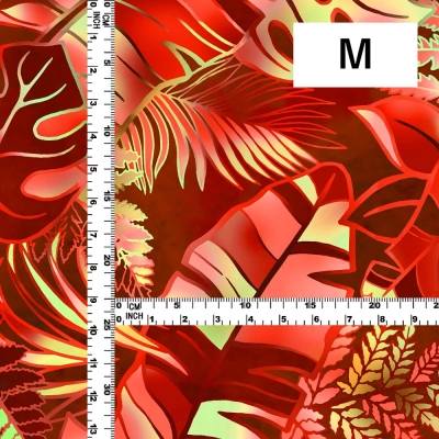 Hula Fabric / Hawaiian Leaf / JKH-682-RD