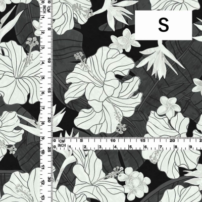 Hula Fabric / Hibiscus / JKH-684-BK