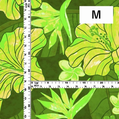 Hula Fabric / Hibiscus / JKH-684-GR