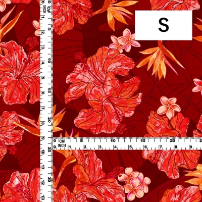 Hula Fabric / Hibiscus / JKH-684-RD