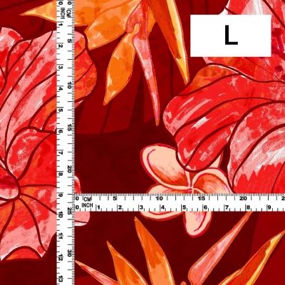 Hula Fabric / Hibiscus / JKH-684-RD