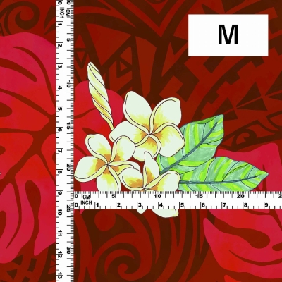 Hula Fabric / Kahiko & Plumeria / JKH-686-DRD