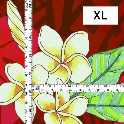 Hula Fabric / Kahiko & Plumeria / JKH-686-DRD