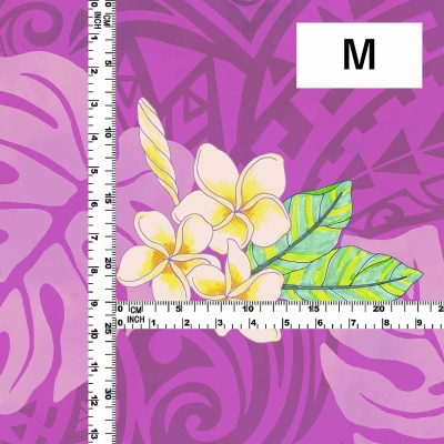 Hula Fabric / Kahiko & Plumeria / JKH-686-PI