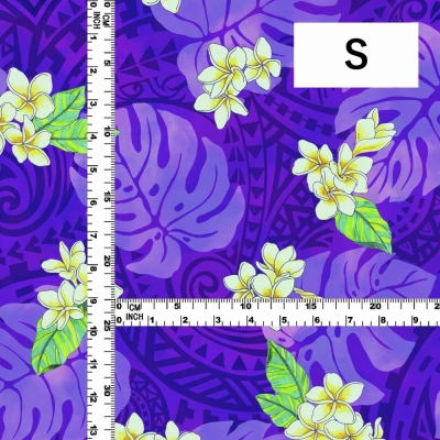 Hula Fabric / Kahiko & Plumeria / JKH-686-PU