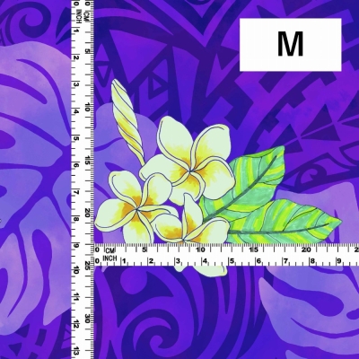 Hula Fabric / Kahiko & Plumeria / JKH-686-PU