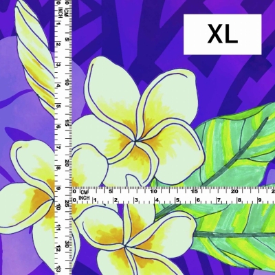 Hula Fabric / Kahiko & Plumeria / JKH-686-PU