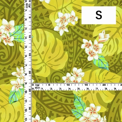 Hula Fabric / Kahiko & Plumeria / JKH-686-YE