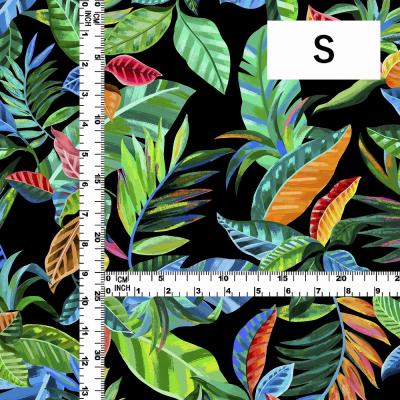 Hula Fabric / Hawaiian Leaf / JKH-698-BK
