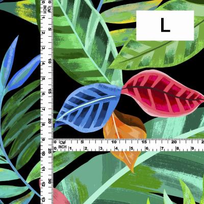 Hula Fabric / Hawaiian Leaf / JKH-698-BK