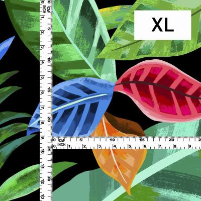Hula Fabric / Hawaiian Leaf / JKH-698-BK