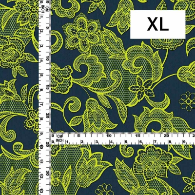 Hula Fabric / Lace Pattern Print / JKH-700-GRYE