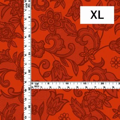 Hula Fabric / Lace Pattern Print / JKH-700-RD