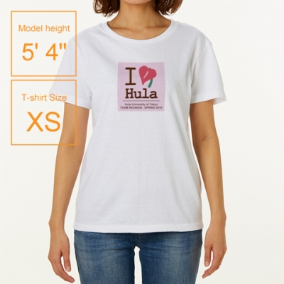 Hula Original Name Print T-shirt / I love Hula / Black / OT001b