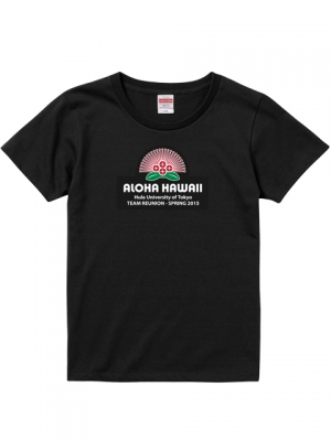 Hula Original Name Print T-shirt / Lehua / Black / OT002b