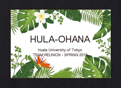 Hula Original Name Print T-shirt / Botanical / Black / OT005b