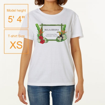 Hula Original Name Print T-shirt / Tropical Bird / Black / OT006b