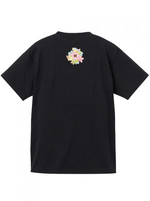 Hula Original Name Print T-shirt / Plumeria & Hibiscus / Black / OT010b